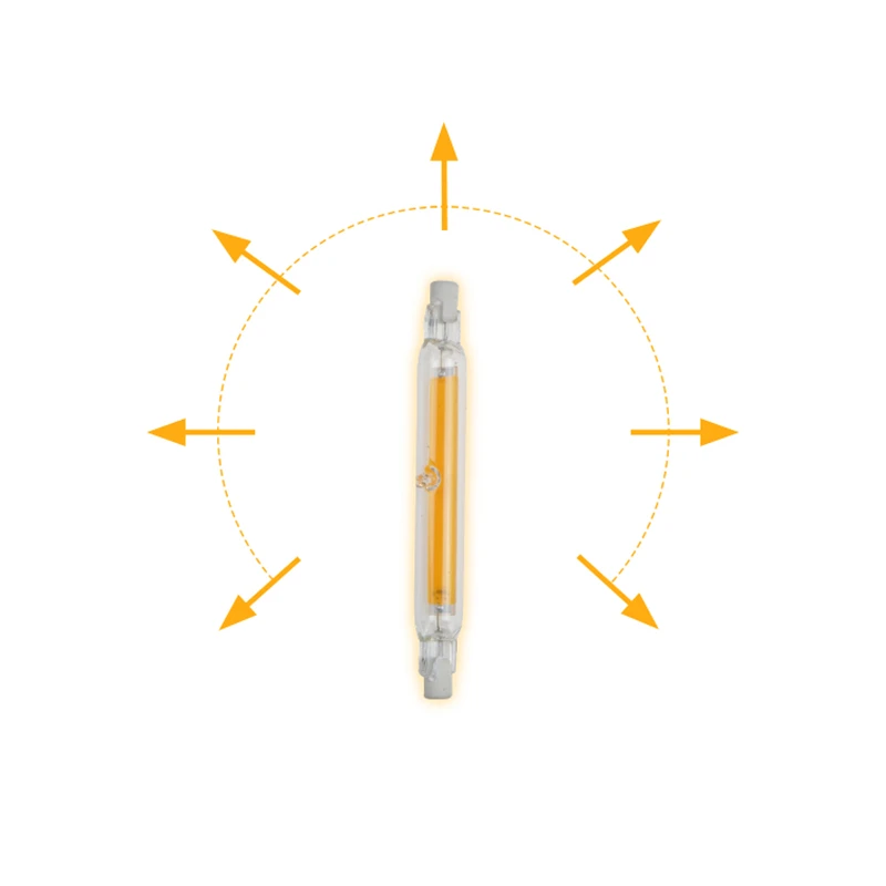 R7S LED 118mm 78mm Dimmable COB Lamp Bulb Glass Tube 15W 30W 40W 50W Replace Halogen Lamp Light AC 220V 230V R7S LED Spotlight