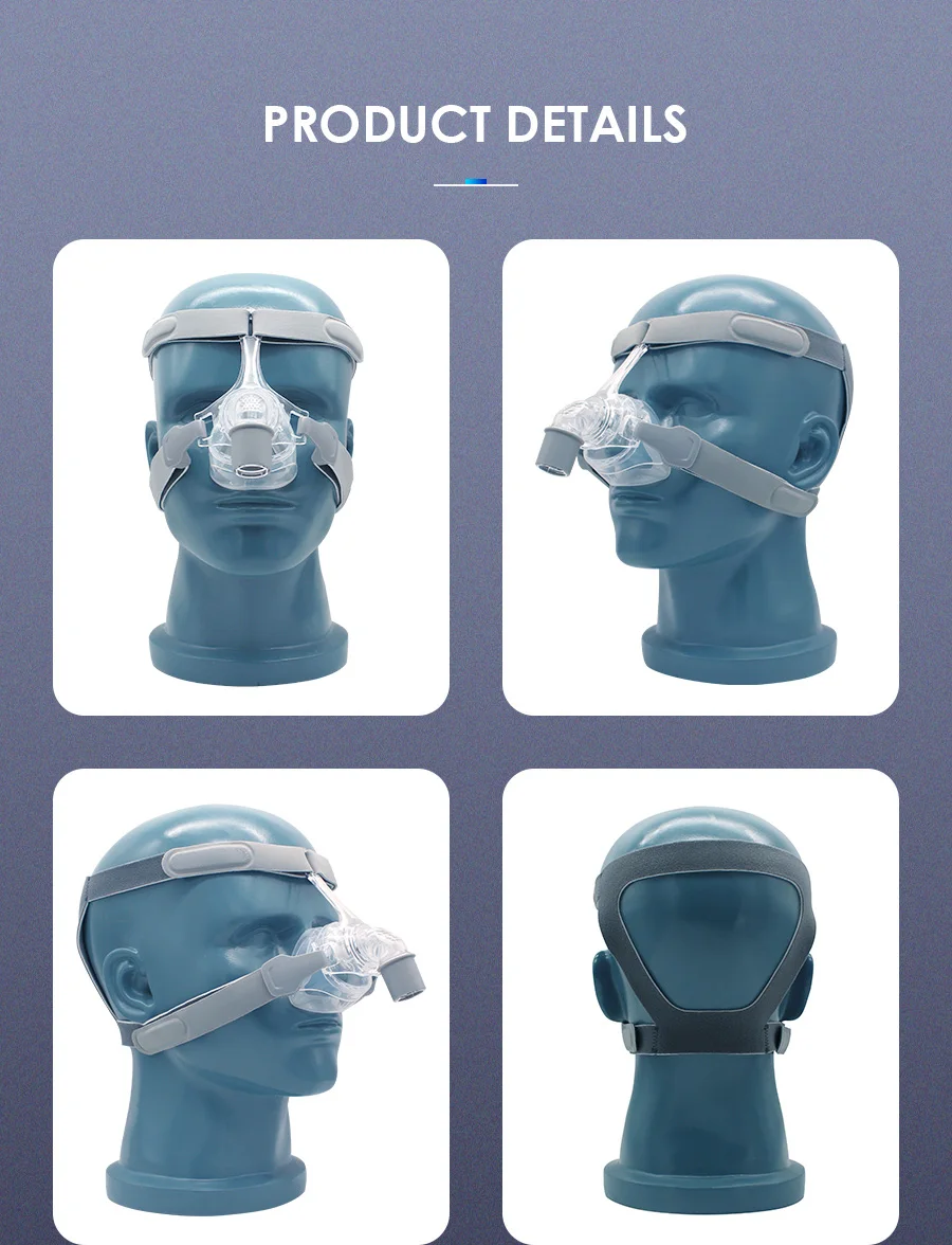BMC CPAP Nasal Mask Full Face Mask With Tube Adjustable Strap Respirator For Travel CPAP Machine Anti Snoring Stopper Solution