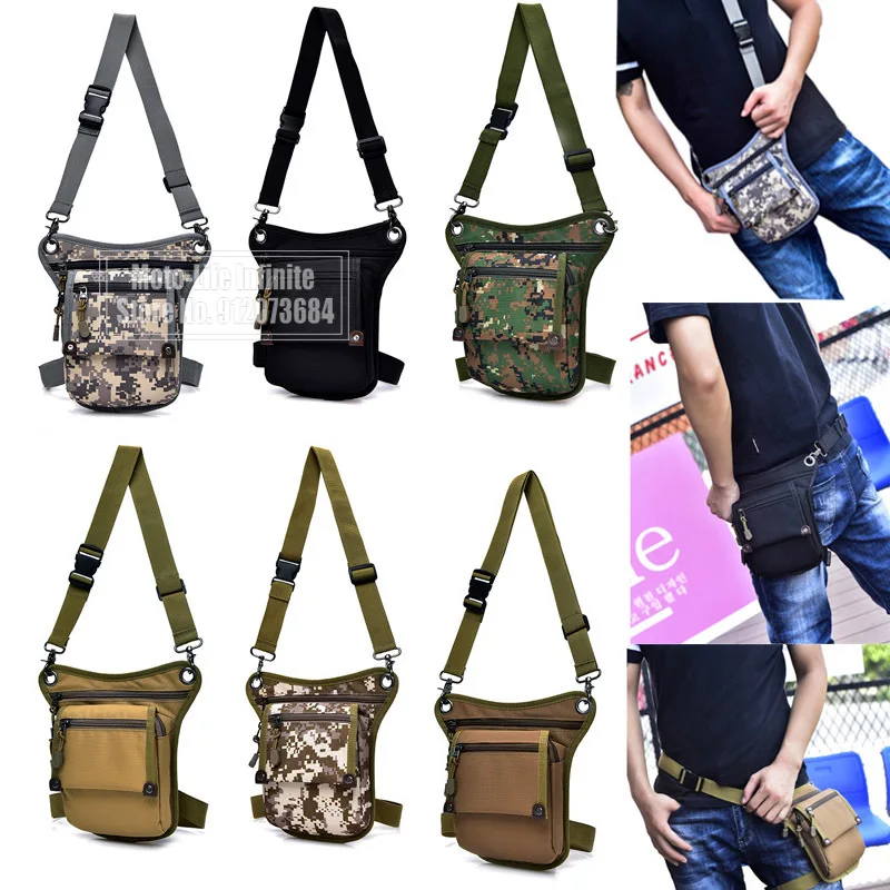 

Motorcycle Hip Belt Waist Fanny Pack Men And Women Nylon Riding Travel Shoulder Messenger Crossbody Moto Bags Thigh Drop Leg Bag