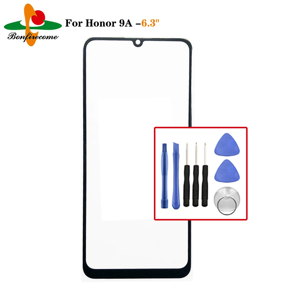9A For Huawei Honor 9A  Front Touch Screen Glass Outer Lens Replacement