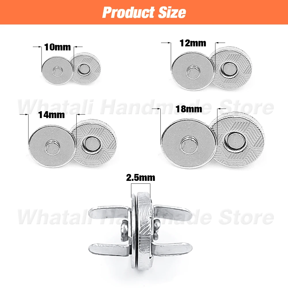 10 set/lotto 10mm-20mm bottoni magnetici fermagli a scatto per materiali fibbia borsa per cucire borsa borsa Craft portafoglio parti accessori