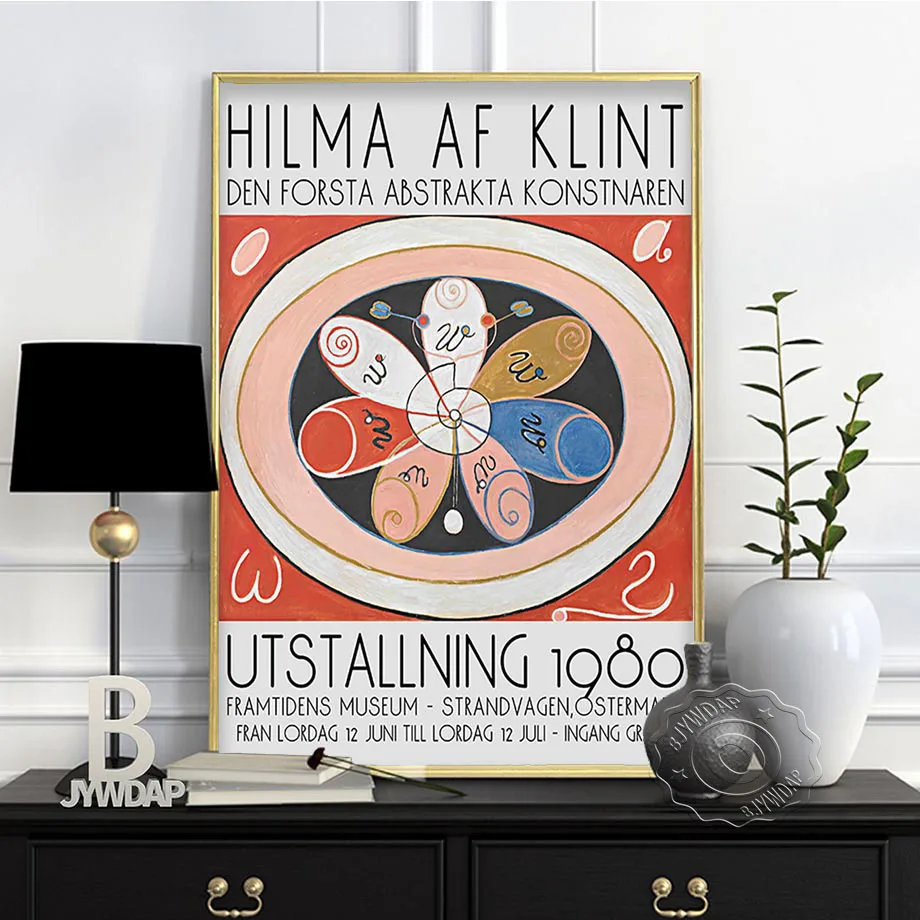 Swedish Hilma Af Klint Quote Art Posters Exhibition Poster Vintage Abstract Pictures Modern Mid Century Abstract Wall Decor