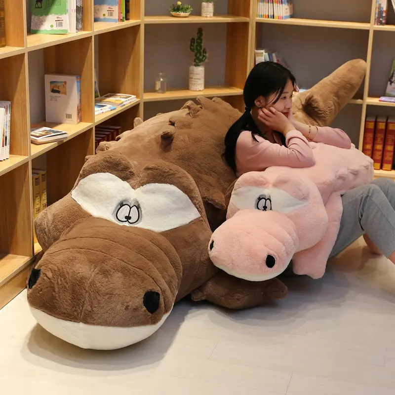 60-150cm Alligator Plush Toys Lifelike Stuffed Animal Soft Plush Crocodile Piushion Filled Pillow Cushion For Girl Kids Gift