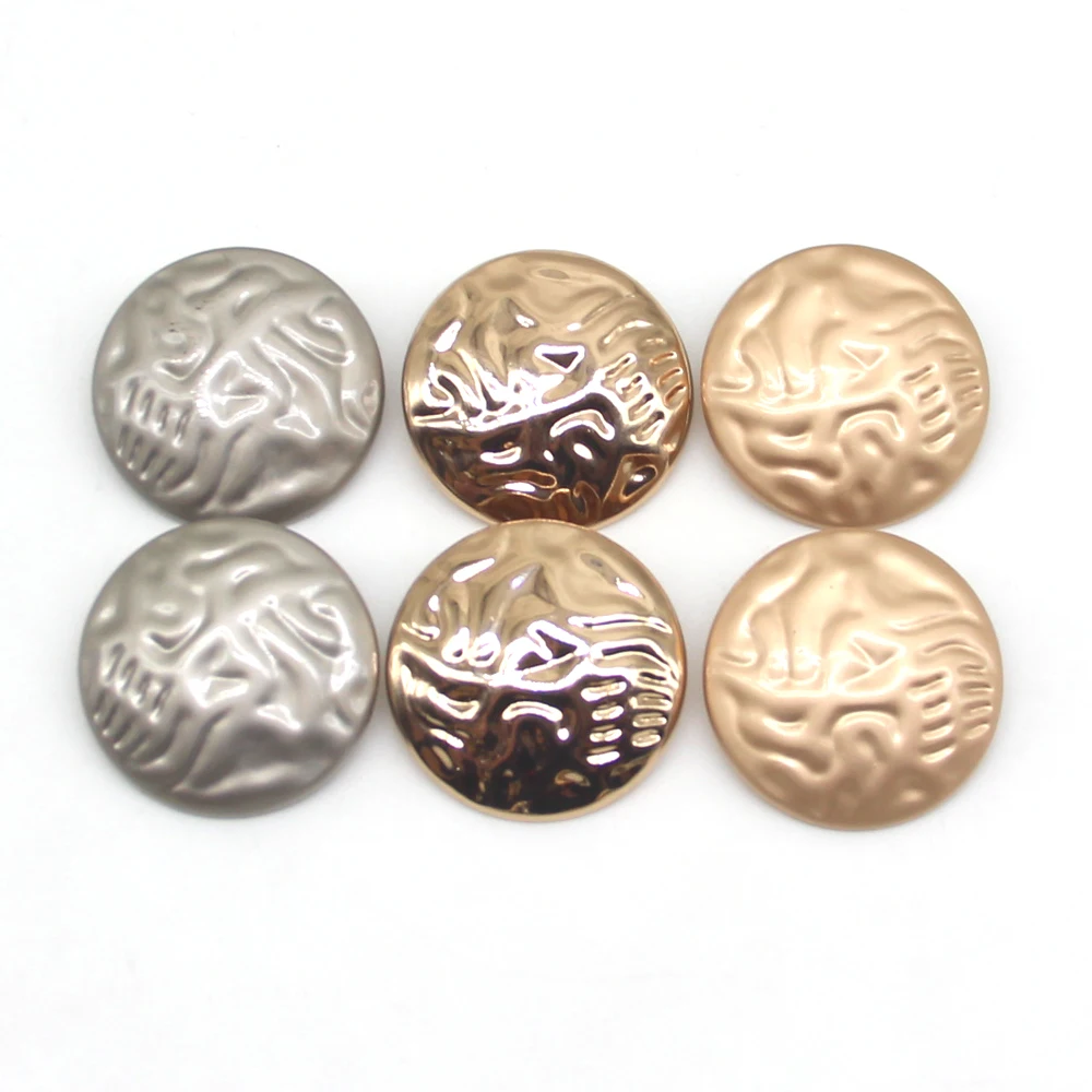 6pcs/lot fashion decorative buttons high quality Irregular plane gold buttons for Windbreaker overcoat sewing accessory DIY