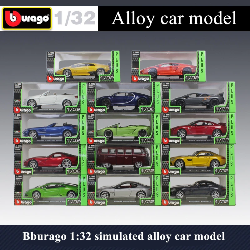 Bburago 1:32 1966 Alfa Romeo Spider simulation alloy car model plexiglass dustproof display base package Collecting gifts