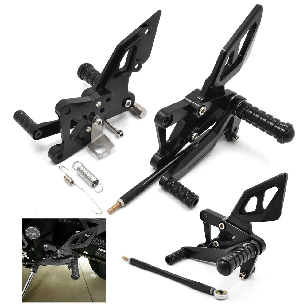 For Yamaha YZF R25 R3 CNC Adjustable Rear Set Rearsets Footrest YZF MT-03 MT03 R3 2014 2015 2016 2017 2018 2019 2020 MT-25 MT25