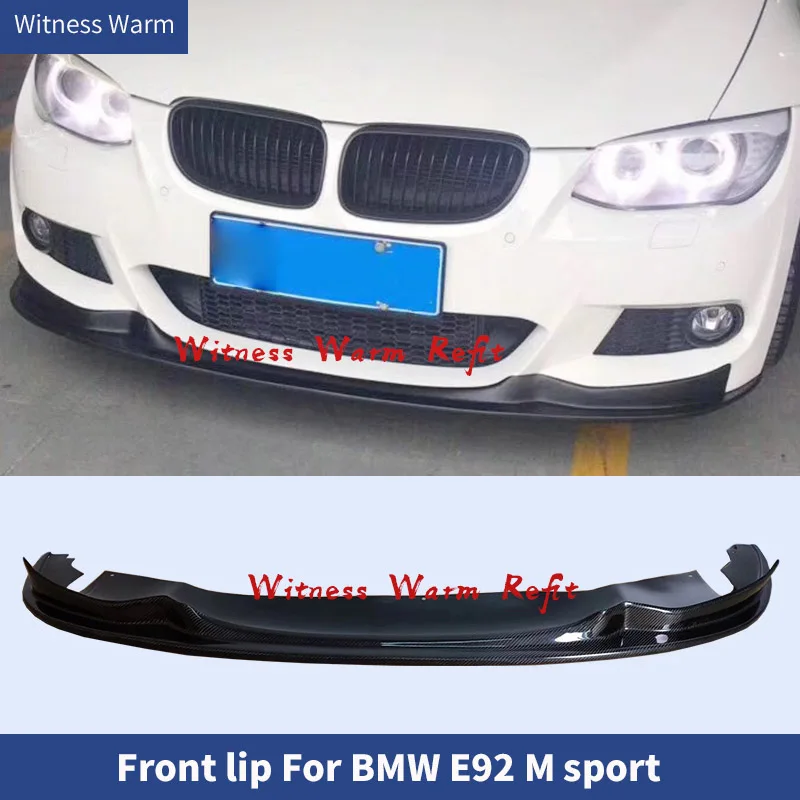 Front Bumper Lip Spoiler Splitters Apron for Bmw E92 Mt Sport Bumper Carbon Fiber / Frp 2010 2011 2012