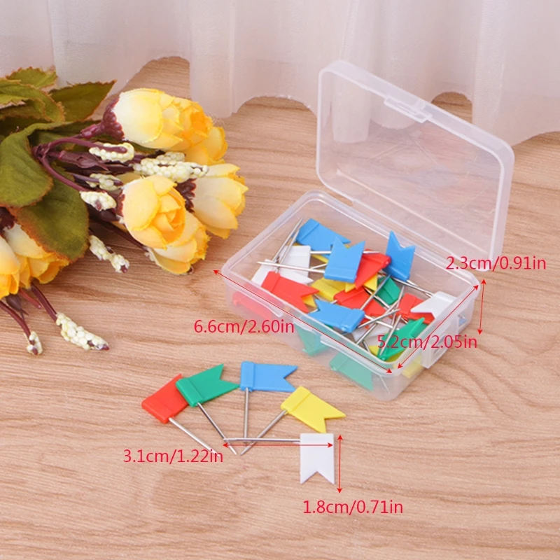 30PCS Marker Map Pins Cork Notice Board Push Pin Assorted Office Home