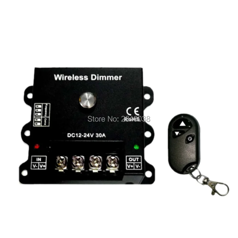 2 pcs/lot wireless variable frequency led dimmer DC12-24V led dimming controller Remote led dimmer switch for lights