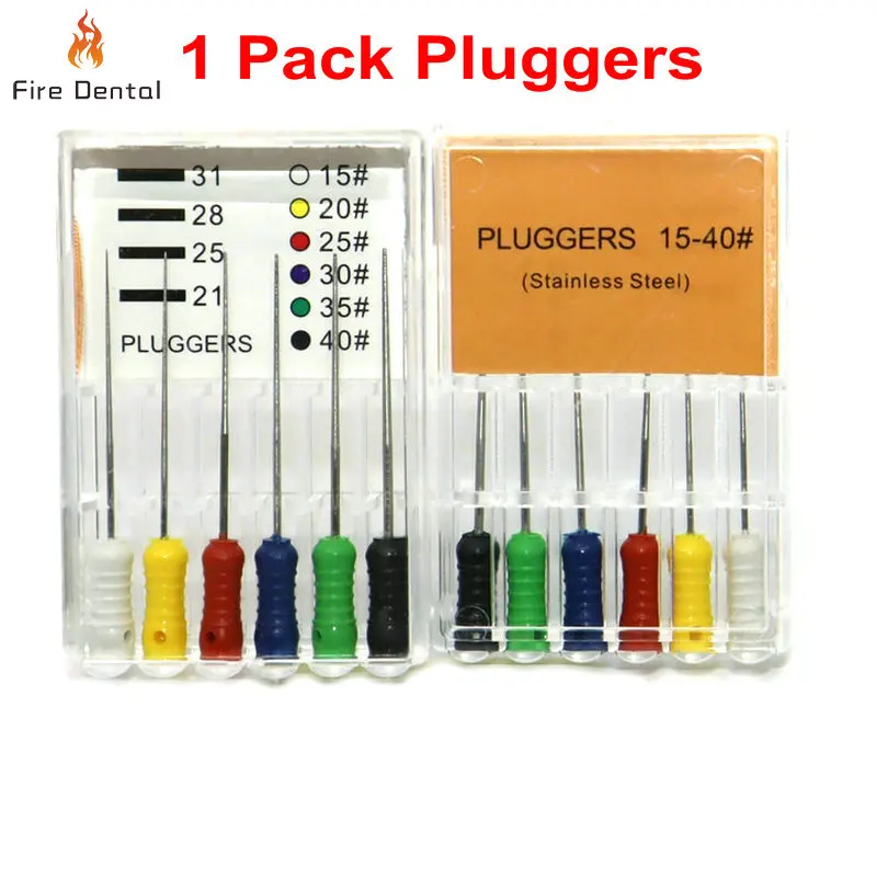 1 Pack Dental Pluggers Stainless Steel 21mm 25mm for Condensating Gutta Percha Endo Files Dental Instruments