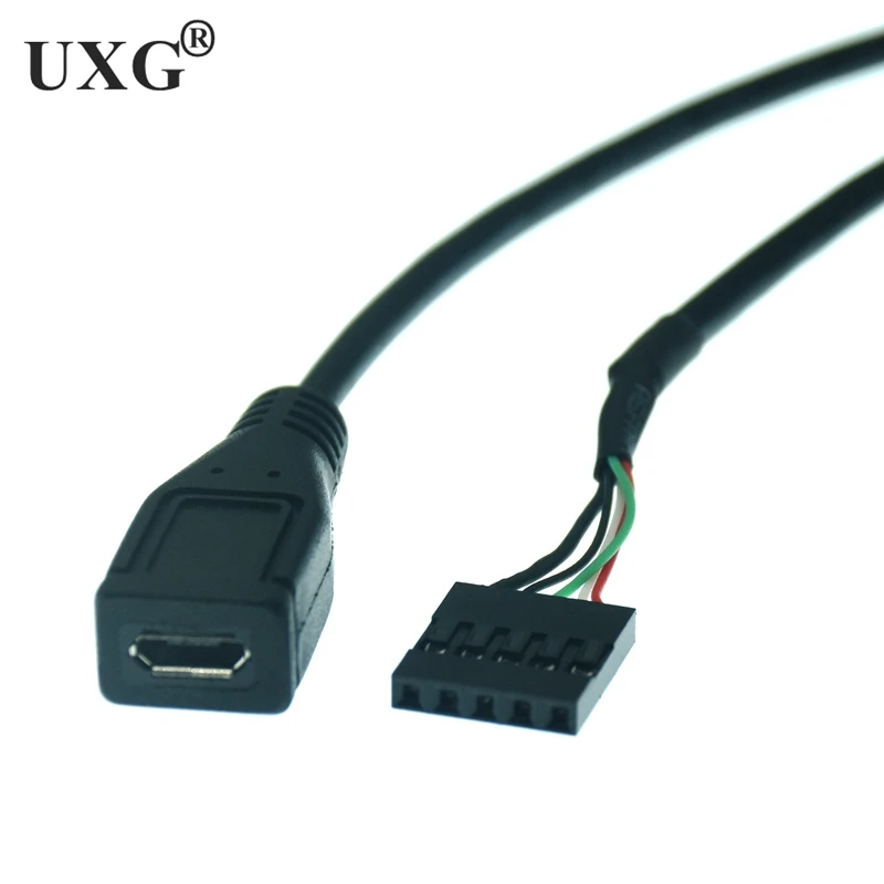 Micro USB 5Pin female to DuPont 2.54 5Pin female U connector PCB female cable USB shield cable 5P DuPont 2.54 0.5m