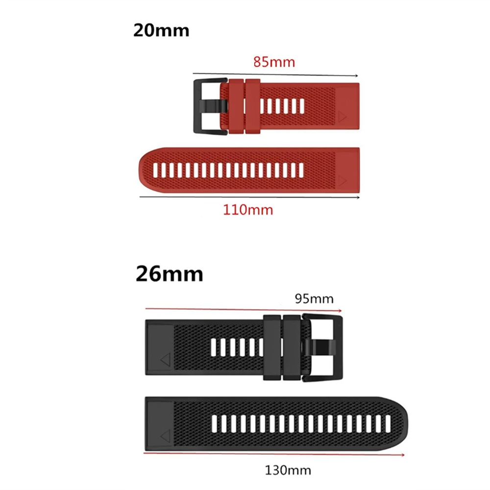 Silicone Soft Bracelet Band Straps For Garmin Fenix 5 5S 5X 6X 6S 6 3 3HR Forerunner 945 935 Watch Quick Release Easyfit Correa