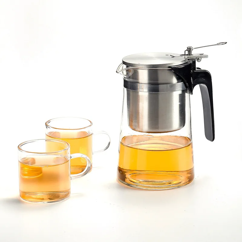 750Ml Glass Teapot Heat Resistant With 304 stainless steel Tea Infuser Filter for oolong green and  black and pu erh tea