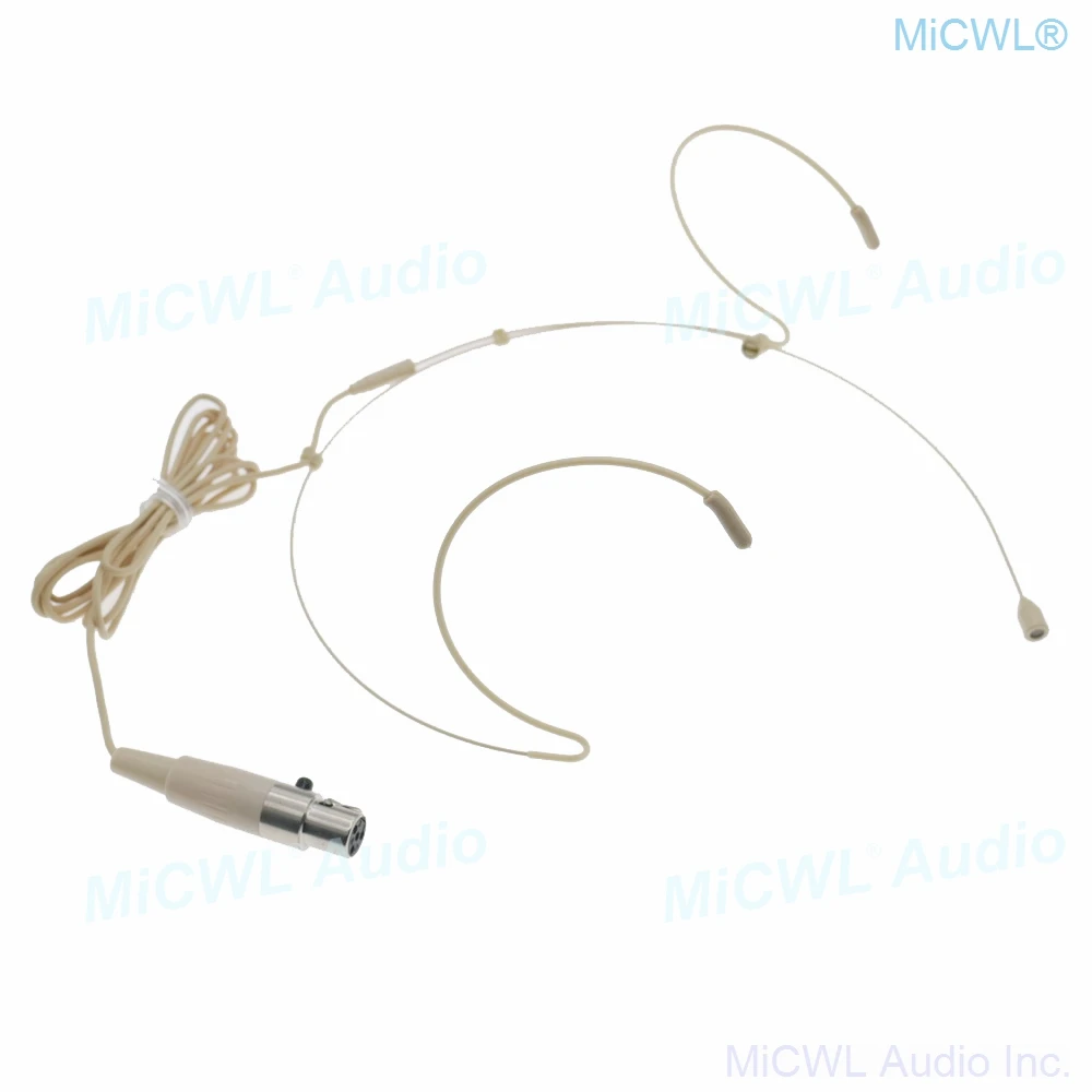 

Mini XLR 3Pin Beige Headset Microphone for AKG Samson Wireless BeltPack transmitter