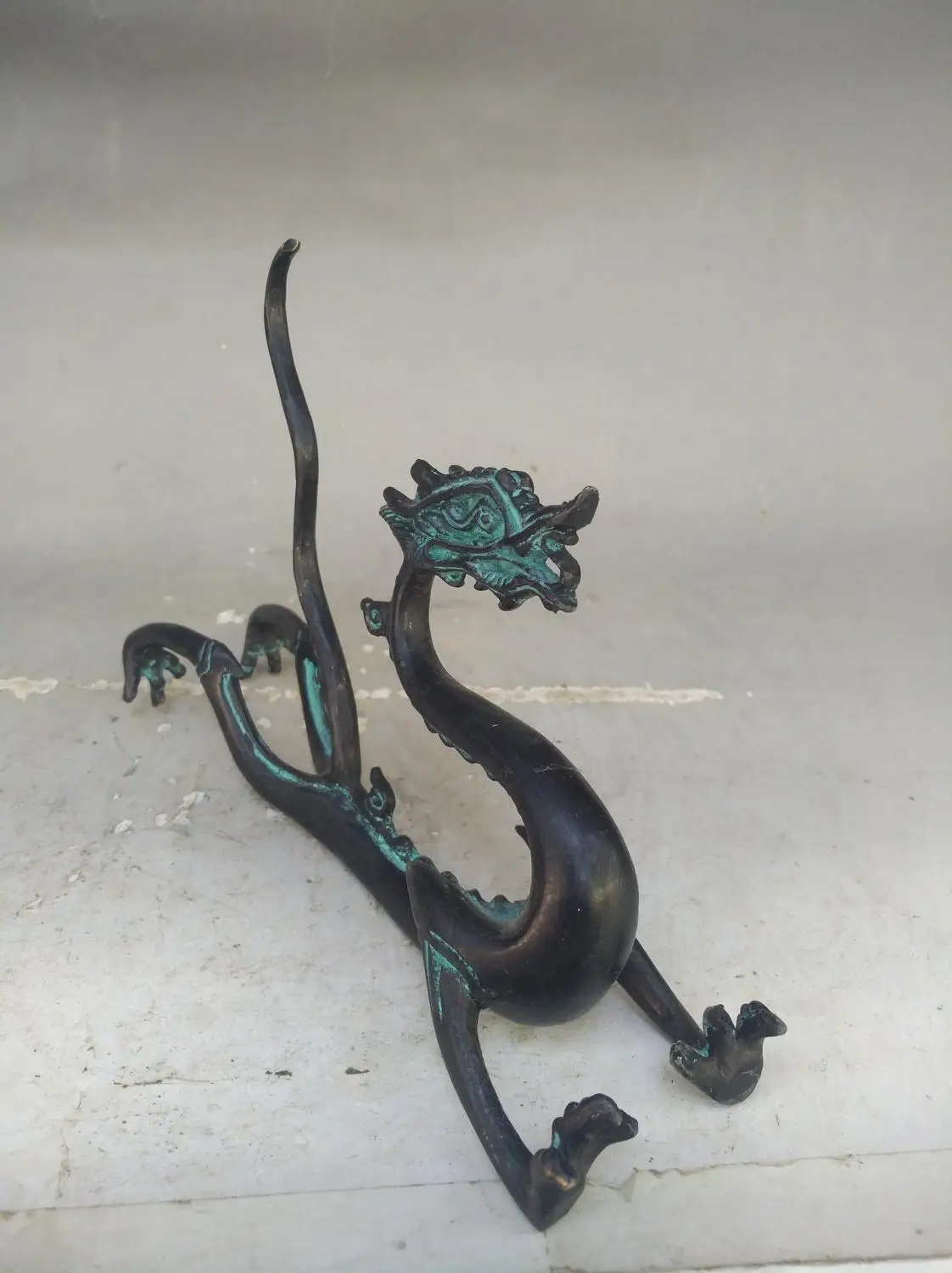 Collection Chinese HanDyansty(25---186)old  bonze dragon statue, free shipping