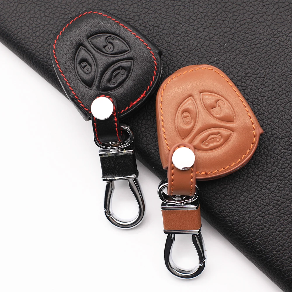 Exquisite Leather Case Cover Key For Sport Sedan Lada Priora Kalina Granta Vesta X-Ray X-ray 3 buttons protect shell