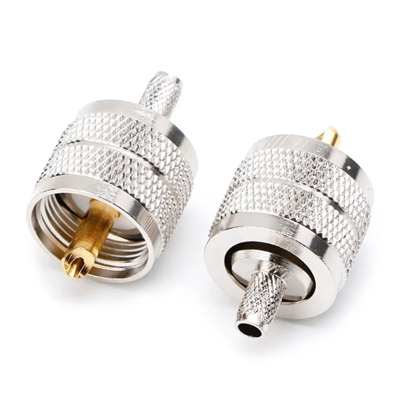 Pure copper UHF/SL16/PL259/M/SO239 Male crimping RG59/LMR240/RG8X/8 Connector