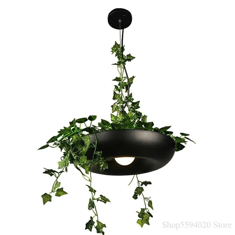 Imagem -04 - Flor da Planta Luzes Pingente Vaso Flores Pote Hanglamp para Sala de Estar Cozinha Interior Lâmpada Pendurada Lustre Led Luminárias Modernas