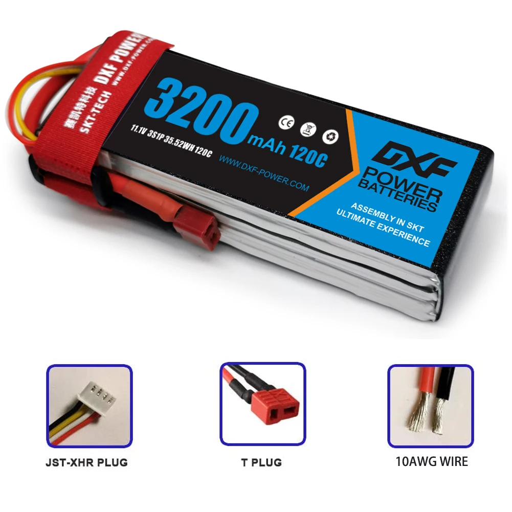 DXF Lipo Battery 2S 3S 4S 6S 5200mAh 6500mAh 6200mAh 7000mAh 3200mAh 3500mAh 4200mAh 74V 11.1V 14.8V 22.2V T XT60 EC5 RC Parts