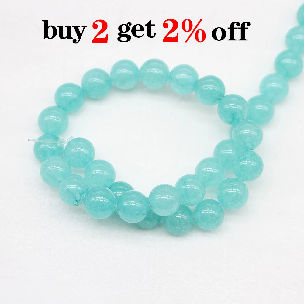 4/6/8/10/12 mm Amazonite Color Lake Blue Natural Stone Round Beads Loose Spacer Bead For Jewelry Making DIY Bracelet Wholesale image 2