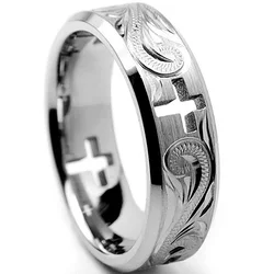 KOFSAC-anillos de plata de ley 925 para hombres y mujeres, joyería Vintage, anillo cruzado, Unisex, accesorios de compromiso para amantes, nueva moda