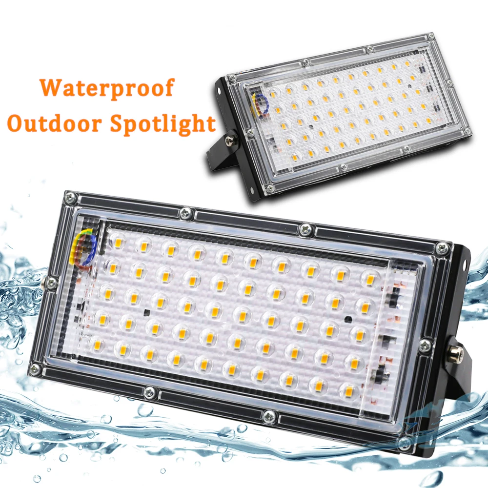 LED Flood Light 50W AC 220V 230V 2240V Floodlight Outdoor Garden Reflector Wall Street Lamp Landscape Spotlight Outdoor Lighting