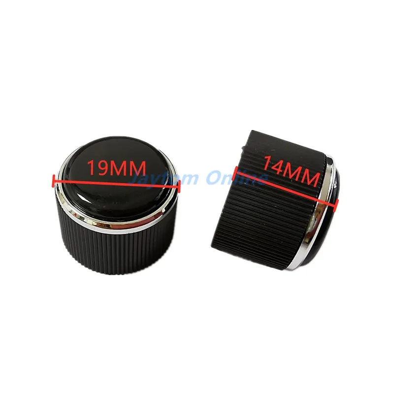 2pcs Plastic Encoder Switch Caps 19x14mm Car Navigation Volume Modification Knobs Half D Shaft 6mm Shaft Diameter