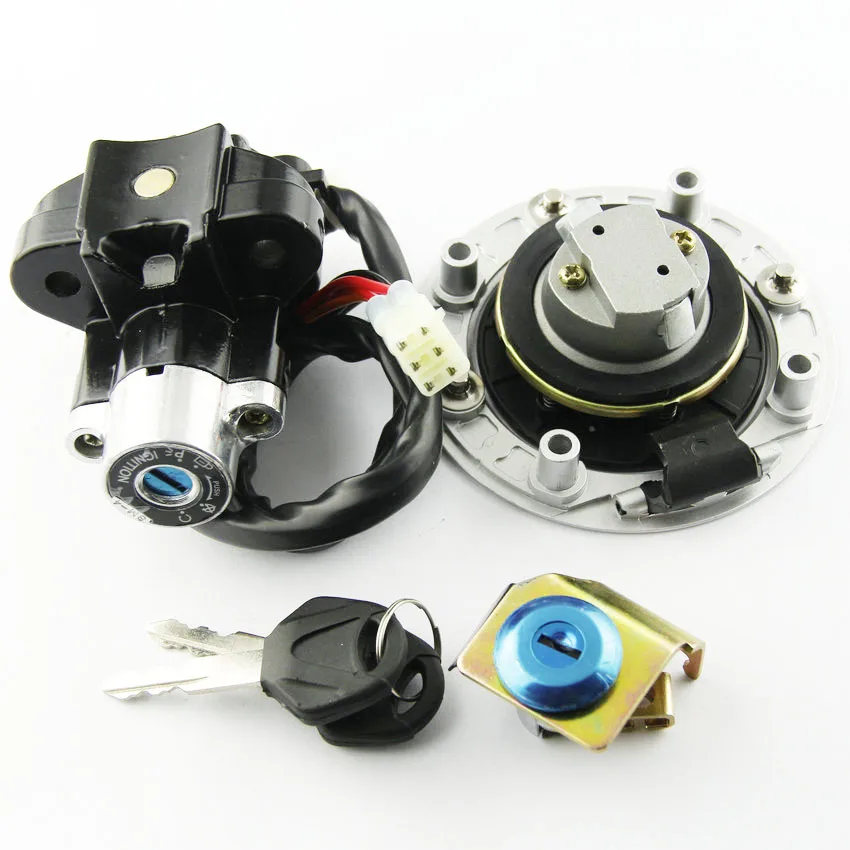 Motorcycle Fuel Gas Cap Ignition Switch Seat Lock with Key Kit For Suzuki SV650 GSXR600 GSXR750 GSXR1000 DL1000 V-Strom GSX1400