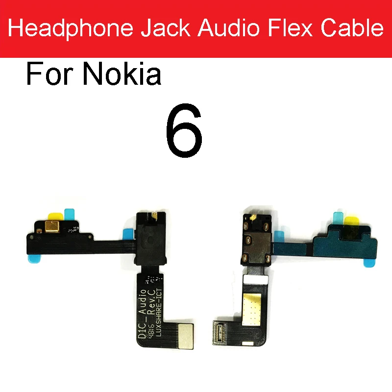 Earphone Audio Jack Flex Cable For Nokia 6 6.1 7 7 Plus 8 TA-1000 TA-1003 Headphone Jack Flex Cable Replacement Parts