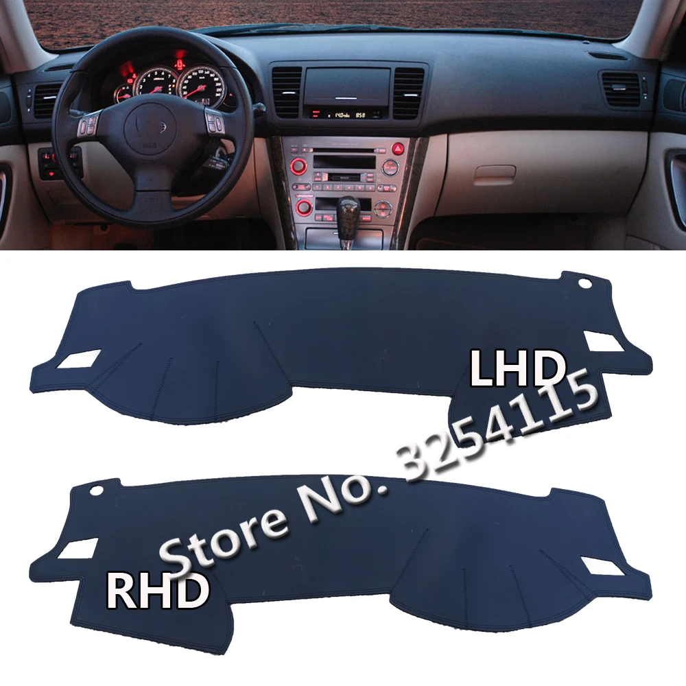 Leather Dashmat Suede Dashboard Cover Pad Dash Mat Carpet Car Styling For Subaru Legacy Outback BL BP 2003-2009 2005 2006 2007