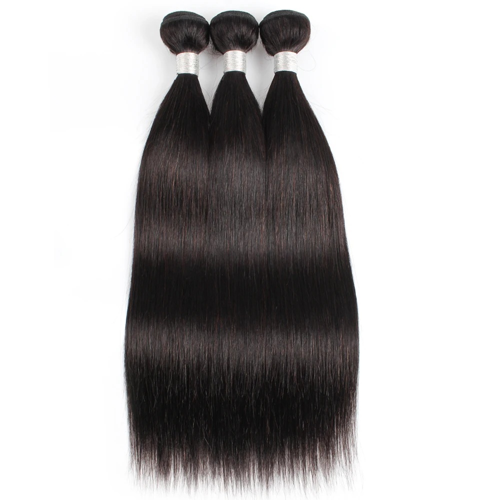 Kisshair natural color straight hair bundles 3pcs/lot Indian human hair 10-26 inches remy hair extension