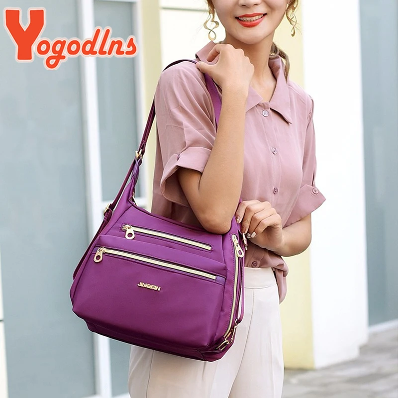 Yogodlns Nylon Crossbody Bag For Women Waterproof Shoulder Bag Large Capacity Messenger Bag Multifunction Travel Handbag bolso