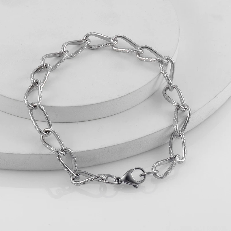 Modisches Edelstahl-Armband Wasserdichter Hip-Hop Metall-Armreif Silber- und Goldfarben 6mm Hochwertiger Schmuck für Männer und Frauen – Detail 1