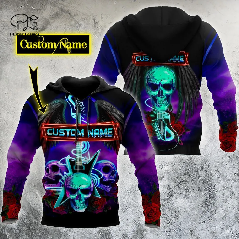 

PLstar Cosmos 3Dprinted Newest Customize Name Skull Rock Punk Harajuku Streetwear Unique Unisex Casual Hoodies/Sweatshirt/Zip -1