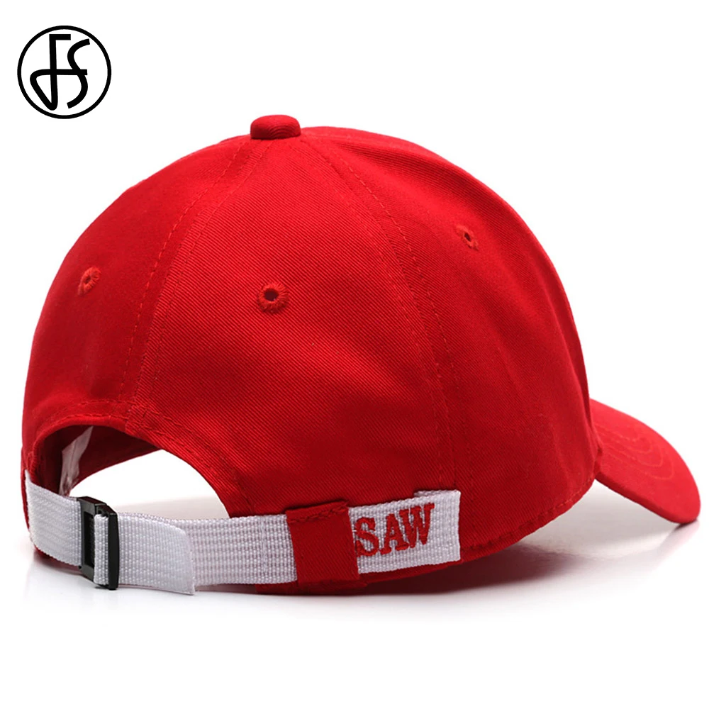 FS 2026 Red Summer Baseball Cap For Men Breathable Streetwear Trucker Caps Cotton Women Snapback Hip Hop Dad Hat Casquette Femme