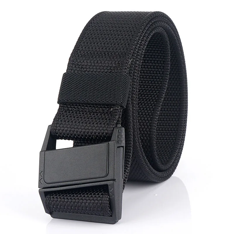 Army Military Combat Men's nylon belt plastic push-pull Magnetic Buckle Outdoor Combat Trainin Belt Men's Strap