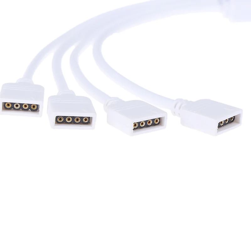 4 Pin Female RGB RGBW Connector 1 To 2 3 4 Splitter Connector Cable LED Strip Controller Accessory For Backlight TV PC LED Light