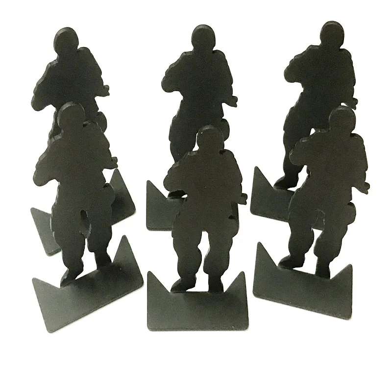 Tactical 6pcs/set Cool Mini Full Metal Soldier Model Military Practicing Training Target Pistol BB Shooting Targets For Hunting