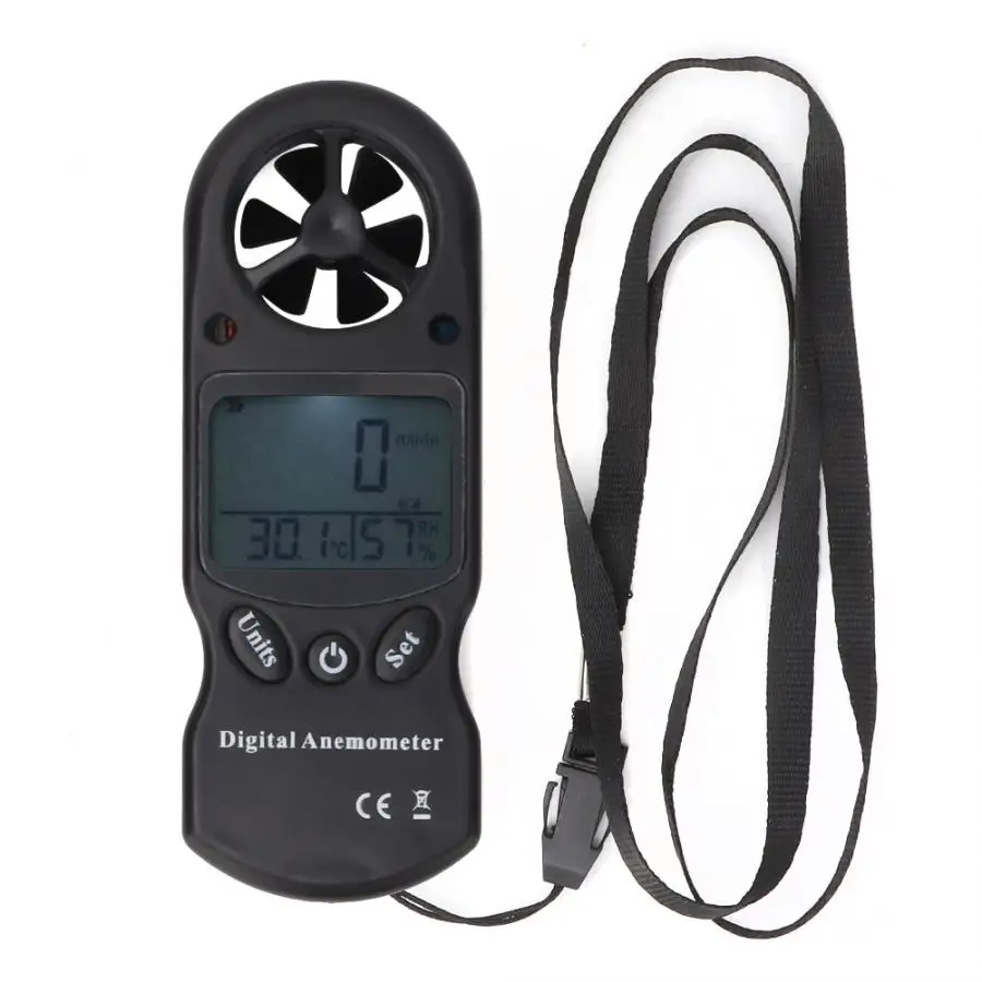 TL-300 Portable Mini Handheld Multi-function Digital Thermometer Hygrometer Anemometer Wind Speed Meter (Battery NOT Included)