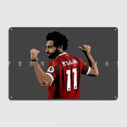 Mo Salah Design Metal Sign Cinema Living Room Club Bar Personalized Plaques Tin Sign Poster