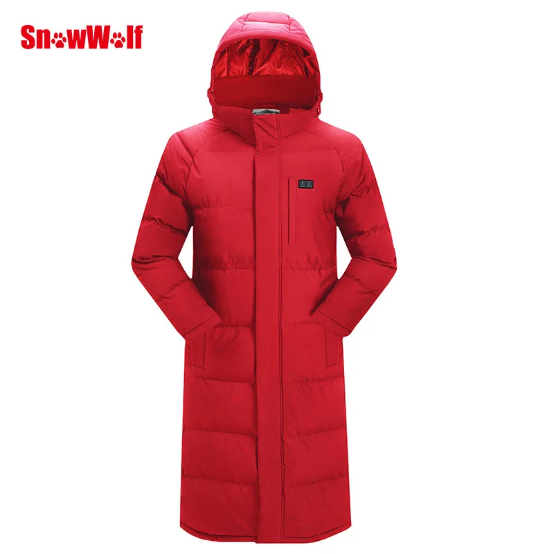 Battery Heated Jacket Winter Heating Jacket For Women Long Coat Electric Heated Clothing USB Intelligent Heated Coat