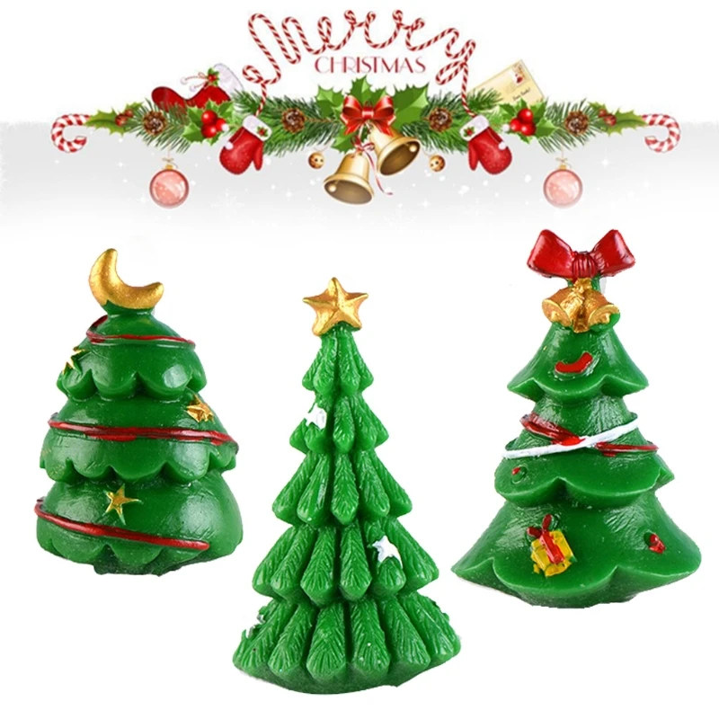 3D Christmas Tree Mold Silicone Clay Soap Mould DIY Chocolate Cake Decor Dropshipping