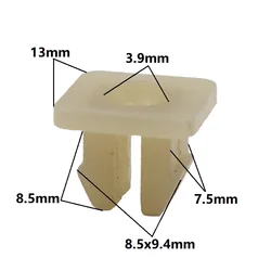 KALILII 9mm Natural Nylon Grommet Clamp Car Light Buckle Retainers Snaps Fixeding Clips