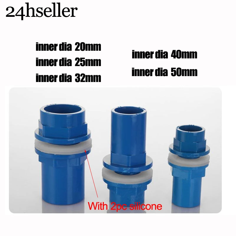 1Pc 20/25/32/40/50mm PVC Rohr Anschlüsse Verdicken Fisch Tank Rohr Entwässerung stecker Garten Ablauf UPVC Rohr Adapter