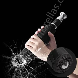 Auto open auto close tungsten steel safe hammer parasol self-defense self-protection portable mini folding car business umbrella