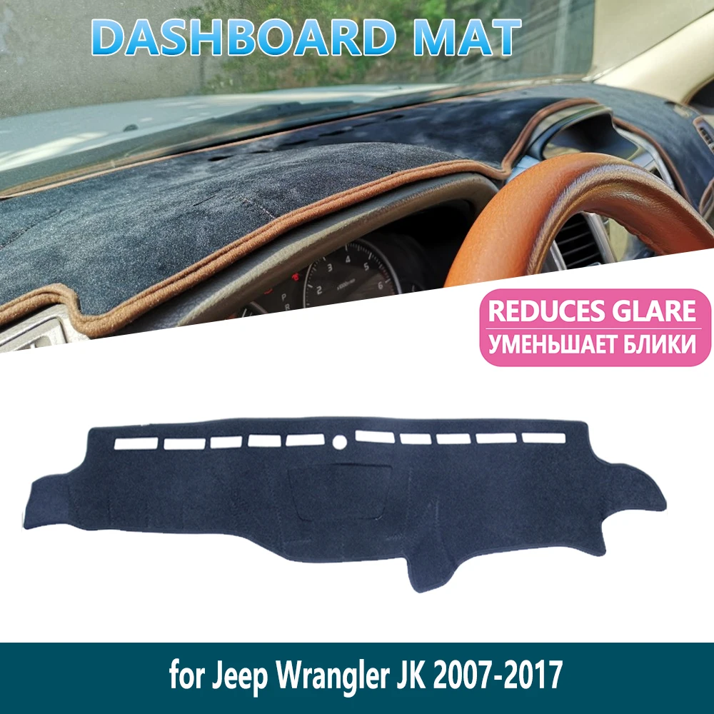 

for Jeep Wrangler JK 2007~2017 Dashboard Mat Cover Pad CoverDash mat Inner Sun Shade Dash board Car Accessories