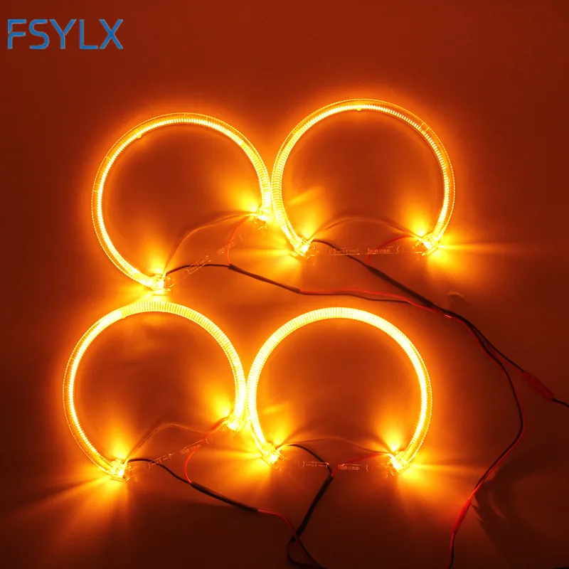 FSYLX LED Angel Eyes for BMW E46 halo light Error Free SMD angel eye E36 E38 E39 E46 Projector White yellow red blue Angel Eyes