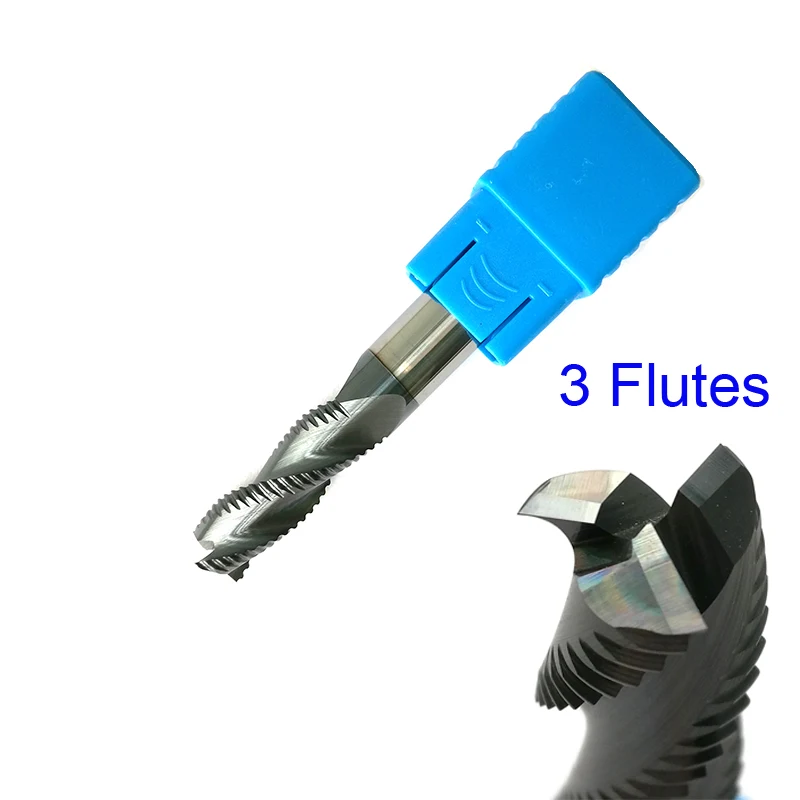 مطحنة نهاية التخشين D4 6 8 10 12 مللي متر HRC45 3 /4 المزامير التنغستن الصلبة كربيد دوامة بت أدوات الطحن CNC Endmills راوتر بت