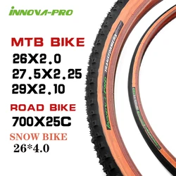 INNOVA Mountain Bicycle Tires 26x2.0/29x2.1/27.5x2.25 inch Anti Puncture Tyre Road Snow Bike Tire 700*25C Ultralight Cycle Tyres