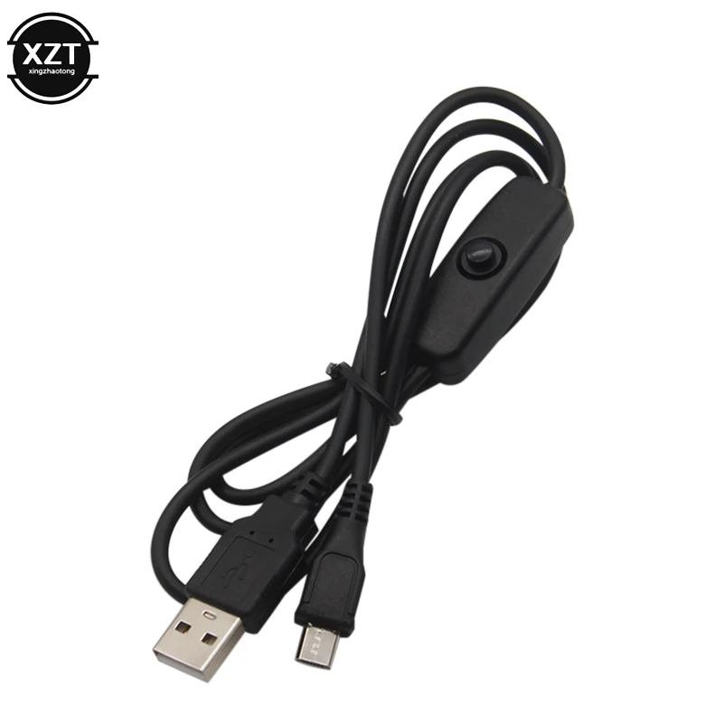 USB Cable With ON Off Switch Micro USB Type C Charger Power Supply 5V 3A/2.5A For Ras Pi 3 B+ plus RPI 4 Model For PC Phone